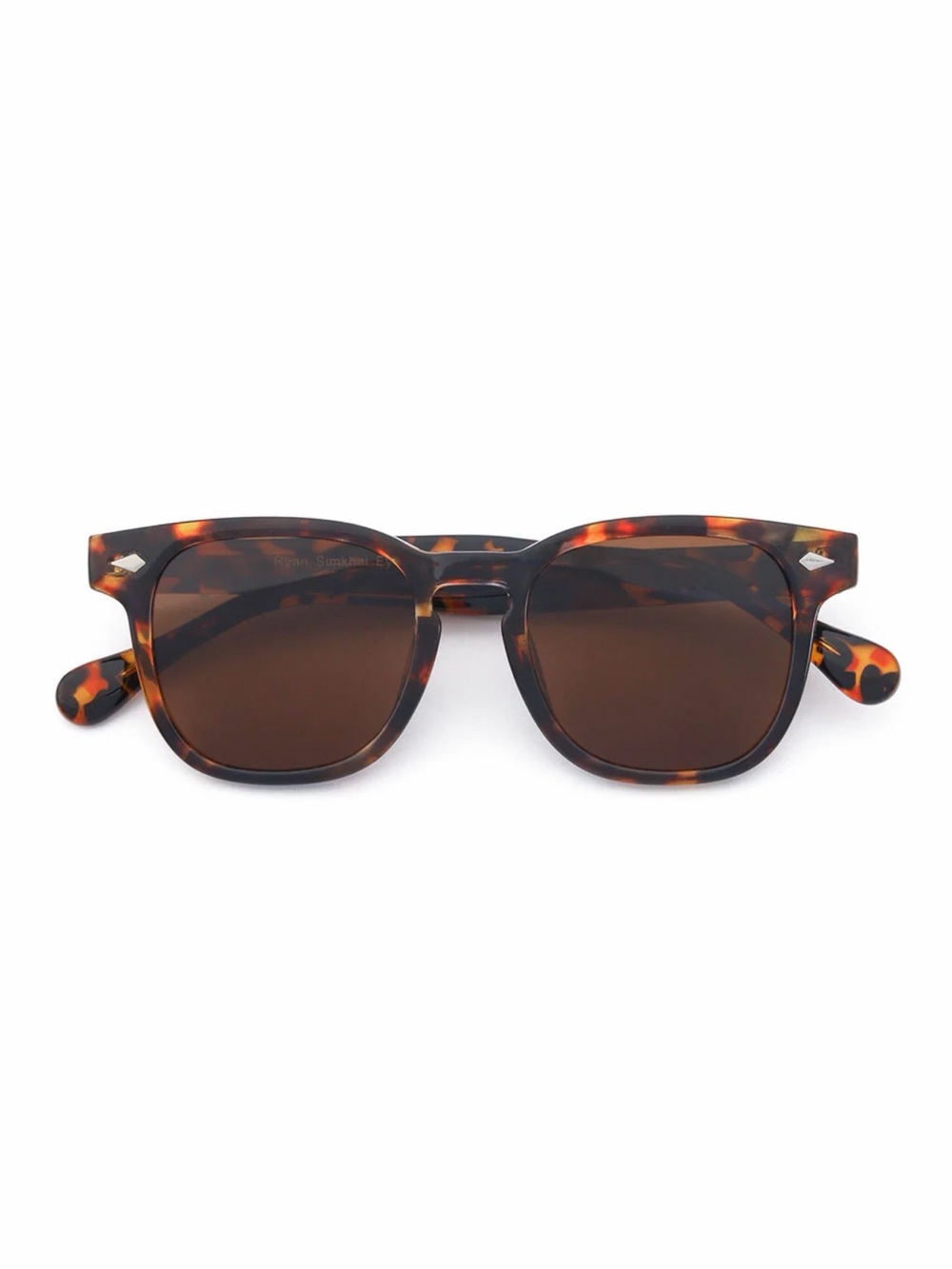 Ryan Simkhai Ian Tortoise Polarized Sunglasses Brown Lens NWT